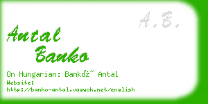 antal banko business card